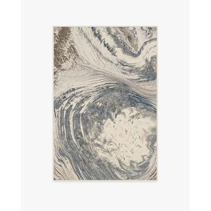 Malaspina Dusk Blue Flatwoven Rug - 120 x 185 cm - Rug + Pad System