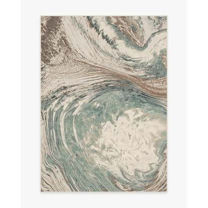 Malaspina Natural Sage Flatwoven Rug - 150 x 215 cm - Rug + Pad System