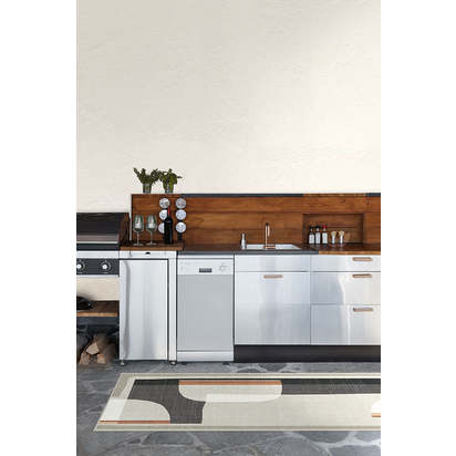 Olena Charcoal Outdoor Rug - 275 x 365 cm - Rug + Pad System