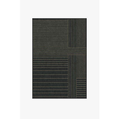 Bowie Charcoal Flatwoven Rug - 120 x 185 cm - Rug + Pad System