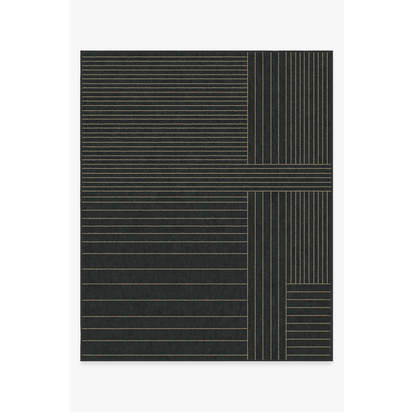 Bowie Charcoal Flatwoven Rug - 245 x 305 cm - Rug + Pad System