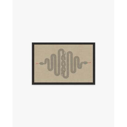 Venom Neutral Flatwoven Rug by Jonathan Adler - 60 x 90 cm - Rug + Pad System