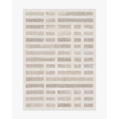 Laine Ivory & Natural Flatwoven Rug - 150 x 215 cm - Rug + Pad System