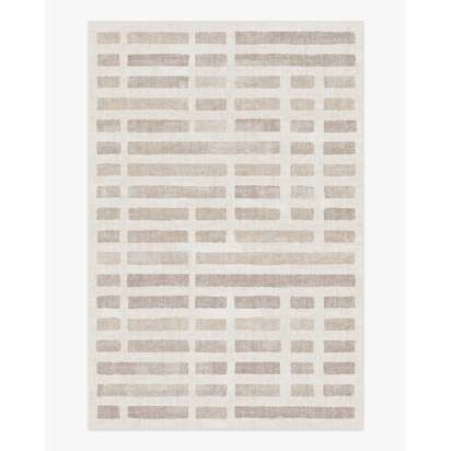 Laine Ivory & Natural Flatwoven Rug - 185 x 275 cm - Rug + Pad System