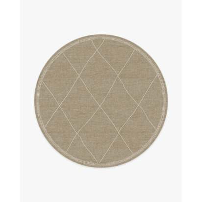 Jesper Stone Flatwoven Rug - 245 Round cm - Rug + Pad System