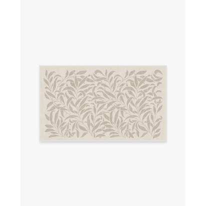Pure Willow Boughs Natural Flatwoven Rug by Morris & Co. - 90 x 150 cm - Rug + Pad System