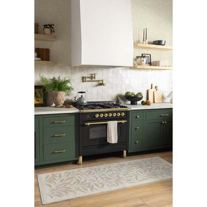 Pure Willow Boughs Natural Flatwoven Rug by Morris & Co. - 120 x 185 cm - Rug + Pad System