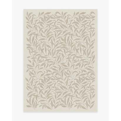 Pure Willow Boughs Natural Flatwoven Rug by Morris & Co. - 150 x 215 cm - Rug + Pad System