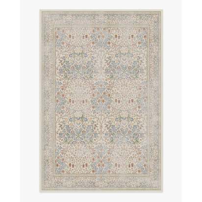 Blackthorn Ivory Flatwoven Rug by Morris & Co. - 185 x 275 cm - Rug + Pad System