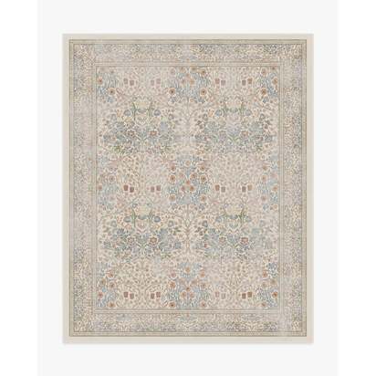 Blackthorn Ivory Flatwoven Rug by Morris & Co. - 245 x 305 cm - Rug + Pad System