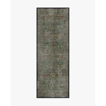 Blackthorn Forest Green Flatwoven Rug by Morris & Co. - 75 x 215 cm - Rug + Pad System