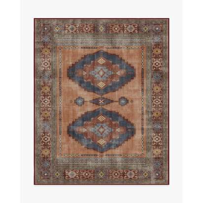 Marcela Copper Coral Flatwoven Rug - 245 x 305 cm - Rug + Pad System