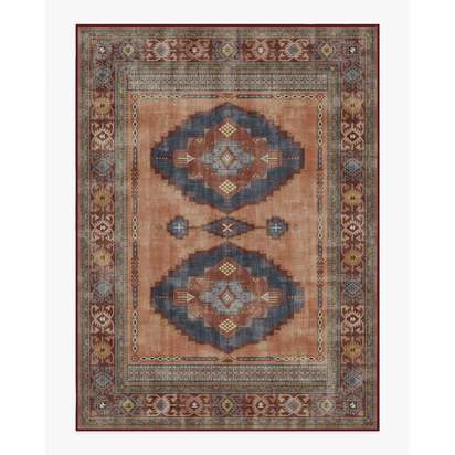 Marcela Copper Coral Flatwoven Rug - 275 x 365 cm - Rug + Pad System