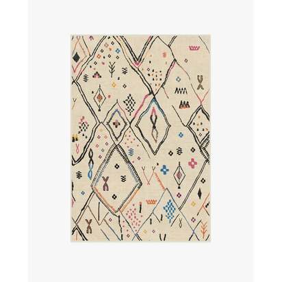 Pamir Ivory Multicolour Flatwoven Rug - 120 x 185 cm - Rug + Pad System