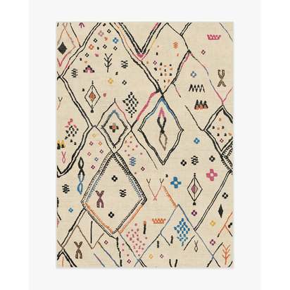 Pamir Ivory Multicolour Flatwoven Rug - 150 x 215 cm - Rug + Pad System