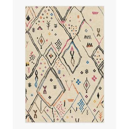 Pamir Ivory Multicolour Flatwoven Rug - 185 x 275 cm - Rug + Pad System