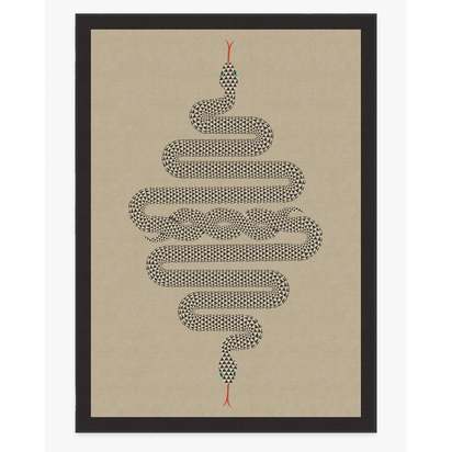 Venom Neutral Flatwoven Rug by Jonathan Adler - 305 x 425 cm - Rug + Pad System