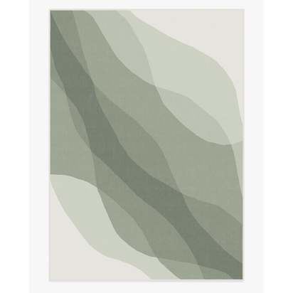 Kallan Sage Green Flatwoven Rug - 305 x 425 cm - Rug + Pad System