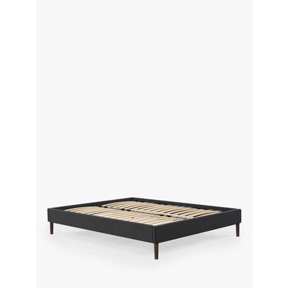 John Lewis Bonnie Platform Bed Frame, King Size, Brushed Tweed Charcoal Brushed Tweed Charcoal | H33.50 x W157 x D212cm