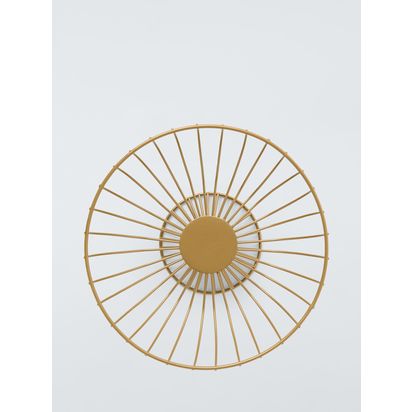John Lewis Footed Wire Basket, 27cm, Gold Gold | H13.2 x Dia.27cm