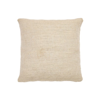 Machiel cushion cover in beige and white viscose jaquard  50Â  x 50 cm