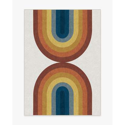 Absida Rainbow Flatwoven Rug - 150 x 215 cm - Rug + Pad System
