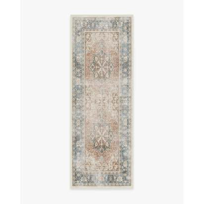 Kamran Coral Flatwoven Rug - 75 x 215 cm - Rug + Pad System