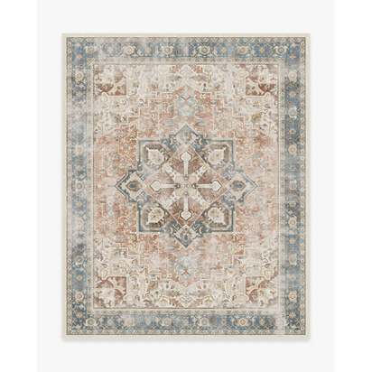 Kamran Coral Flatwoven Rug - 245 x 305 cm - Rug + Pad System