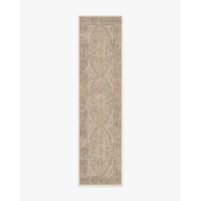 Adeline Ivory Opal Flatwoven Rug - 75 x 305 cm - Rug + Pad System