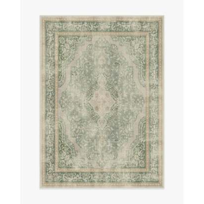 Adeline Natural Sage Flatwoven Rug - 150 x 215 cm - Rug + Pad System