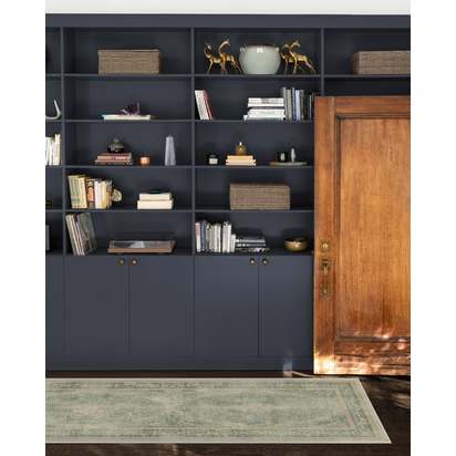 Adeline Natural Sage Flatwoven Rug - 185 x 275 cm - Rug + Pad System
