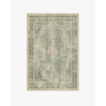 Adeline Natural Sage Flatwoven Rug - 120 x 185 cm - Rug + Pad System