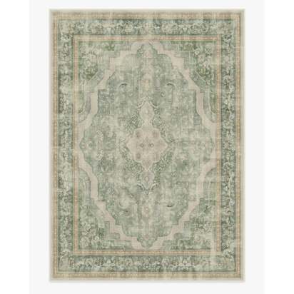 Adeline Natural Sage Flatwoven Rug - 305 x 425 cm - Rug + Pad System