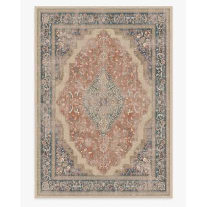 Adeline Antique Red Flatwoven Rug - 305 x 425 cm - Rug + Pad System