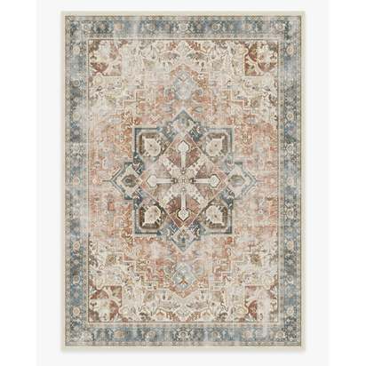 Kamran Coral Flatwoven Rug - 305 x 425 cm - Rug + Pad System