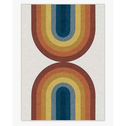 Absida Rainbow Flatwoven Rug - 305 x 425 cm - Rug + Pad System