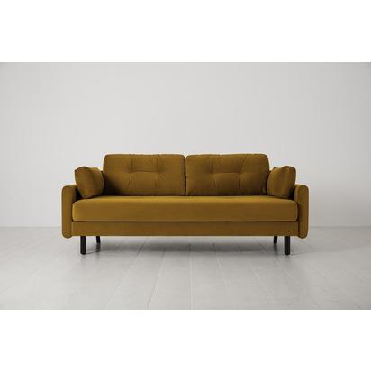 Model 04 Sofa Bed 3 Seater Mustard from Swyft