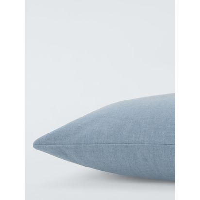 John Lewis Cotton Plain Indoor/Outdoor Cushion Blue | 45 x 45 cm