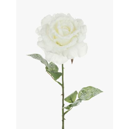 Floralsilk Artificial Snowstorm Georgia Rose, White White | H66 x W14 x D14cm