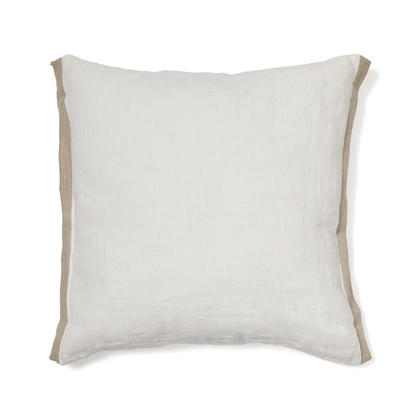Suerta white and beige cushion cover, 100% linen, 50 x 50 cm