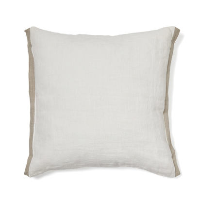 Suerta white and beige cushion cover, 100% linen, 50 x 50 cm