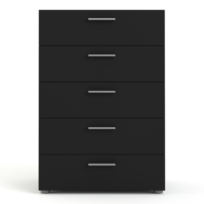 Prescott 3 Chest of 5 Drawers in Black