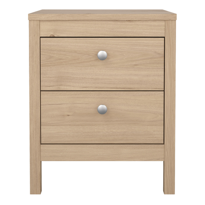 Huxham Bedside Table 2 Drawers in Jackson Hickory Oak