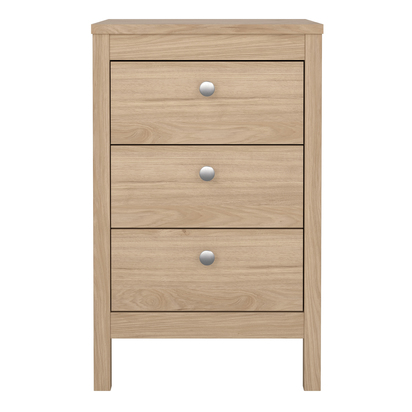 Huxham Bedside Table 3 Drawers in Jackson Hickory Oak