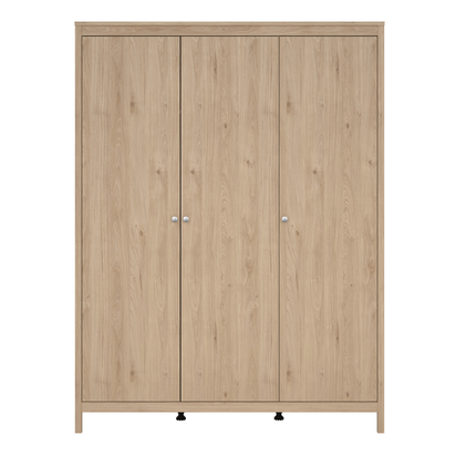 Huxham Wardrobe with 3 Doors in Jackson Hickory Oak