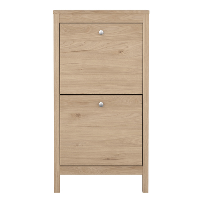 Huxham Shoe Cabinet 2 Flap Doors in Jackson Hickory Oak