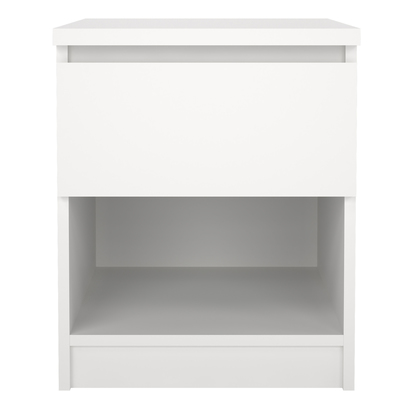Avery 3 Bedside 1 Drawer 1 Shelf in White