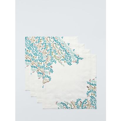 John Lewis Ulla Floral Cotton Napkin, Set of 4, Multi Multi | L45 x W45cm