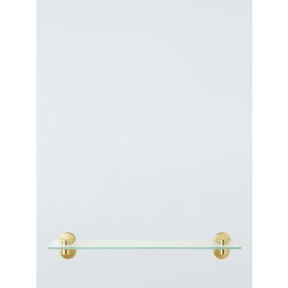 John Lewis Heritage Glass Shelf Brass | H70 x W500 x D130mm