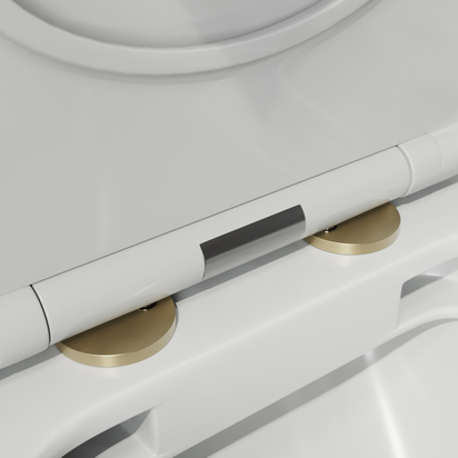 Drench 60mm Toilet Seat Hinge Cover Caps - Brushed Brass